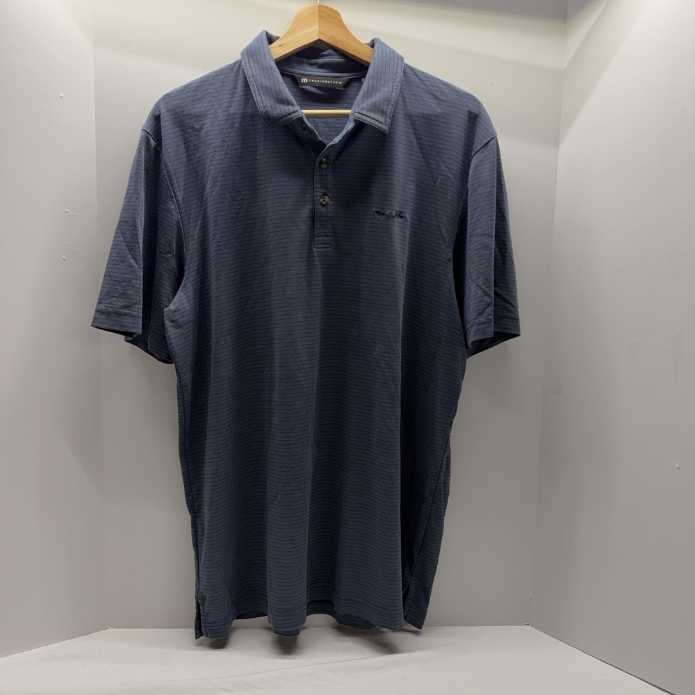 Men's Travis Mathew Polo, Golf Shirt, Size Large, Blue, Business Casual